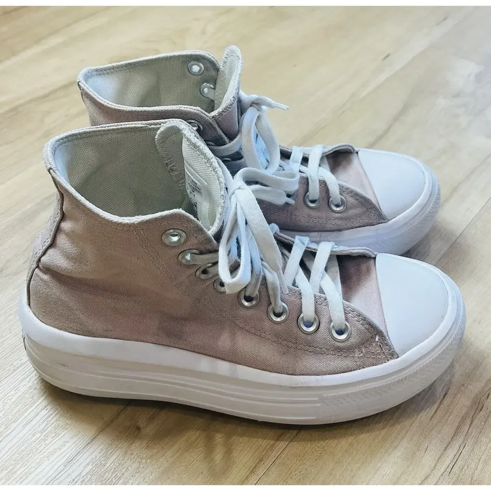 Men’s Size 6.5 - Converse Chuck Taylor All Star Move High Stone Shoe Pink - Picture 6 of 12